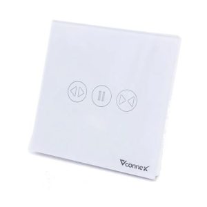 Công tắc rèm đơn vuông không viền - Trắng